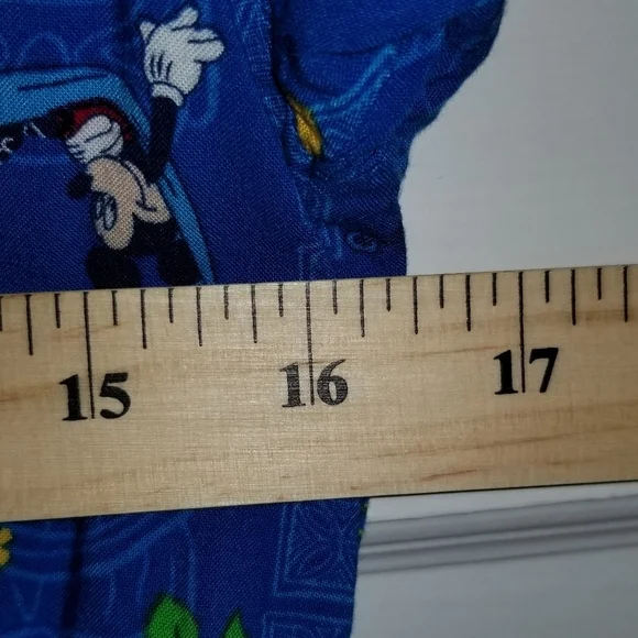 Disney Mickey Mouse Hawaiian Short Sleeve Button Up Shirt Kids Size 10/12 - Picture 9 of 12